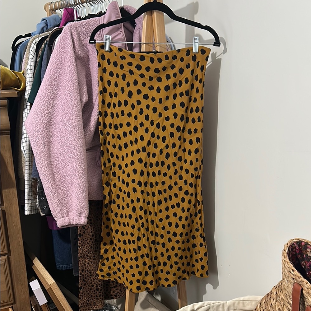 Leopard Print Midi Skirt